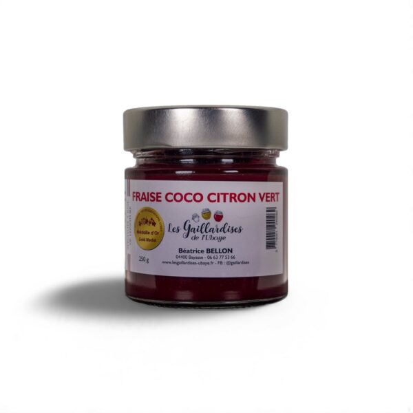 Confiture Fraises Coco Citron Vert – Une Symphonie Tropicale en Pot