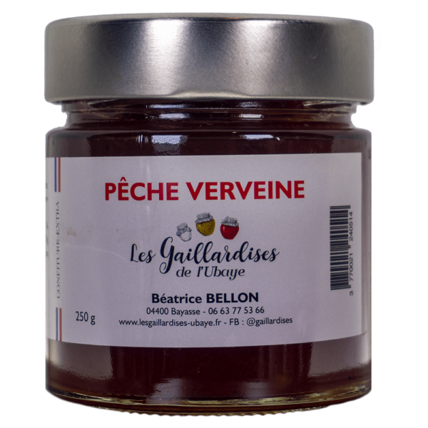 Confiture Pêches Blanches Verveine – Douceur Artisanale pour Pros