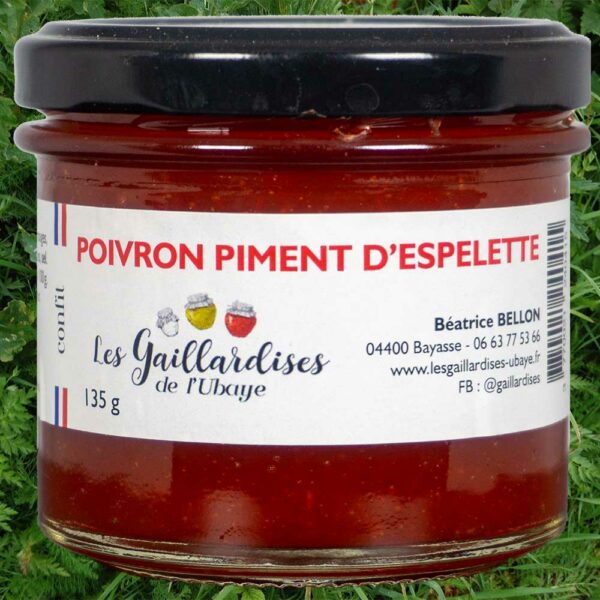 Confit de Poivron au Piment d’Espelette - Saveurs du Pays Basque