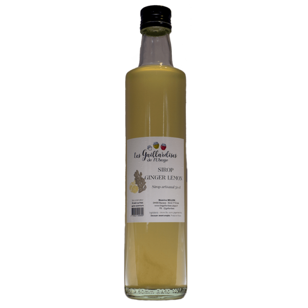 Sirop Ginger Lemon 50cl – Saveurs artisanales pour boissons et plats